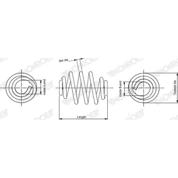 MONROE SN3514 Pružina podvozku (SN3514)