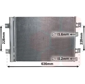 Klimatizace automobilu Kondenzátor, klimatizace VAN WEZEL 43005467