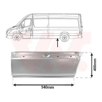 Příslušenství karosérie Boční stěna VAN WEZEL 3083141