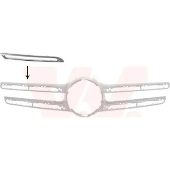 Lišta karosérie Ozdobná / ochranná lišta, mřížka chladiče VAN WEZEL 3074416