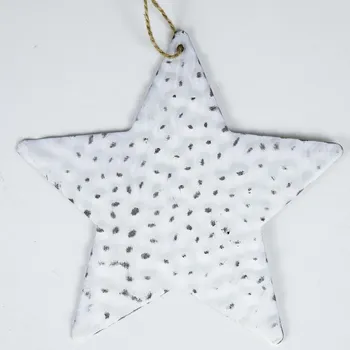 Vánoční ozdoba Koková ozdoba hvězda bílá