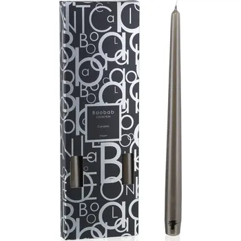 Baobab Collection, Svíčky Candela, taupe, 4 ks - Formadore