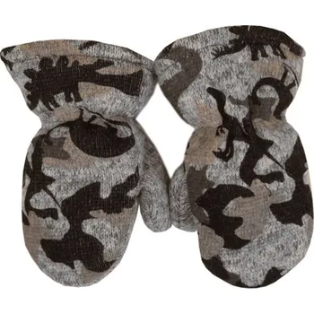 Rukavice ROCKINO Dětské rukavičky s palečkem ze svetroviny - šedé Velikost: vel.2