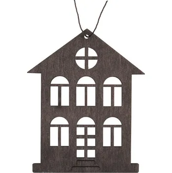 Domek dřevěný 10 x 12 x 0,3 cm černý