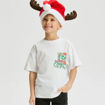 Chlapecké tričko Reserved - Vánoční tričko Grinch - bílá - 450HF-00X - 450HF-00X-164