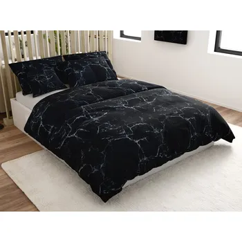 Povlečení Povlečení z mikrovlákna TEMPESTA černé Rozměr povlečení: 2 ks 70 x 90 cm | 200 x 220 cm