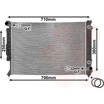 Chladič motoru Chladič, chlazení motoru VAN WEZEL 03002157