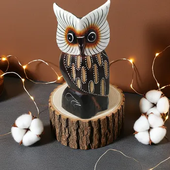 Sova Sovička 3 / dřevo 18 cm