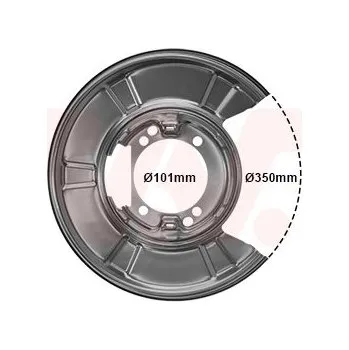 Brzdový kotouč Ochranný plech proti rozstřikování, brzdový kotouč VAN WEZEL 3077371