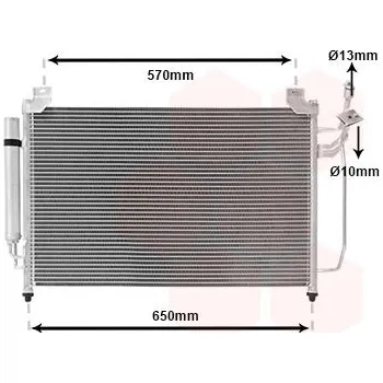 Klimatizace automobilu Kondenzátor, klimatizace VAN WEZEL 27005240