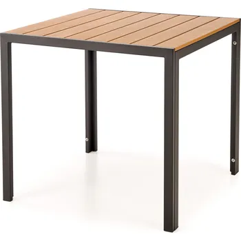 Jídelní stůl Zahradní stůl Fierro 80 cm hnědý/černý