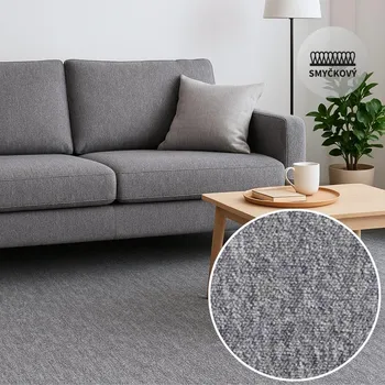 Koberec Koberec metráž LYON šedá /AB 75 Označení šíře role: 4 m