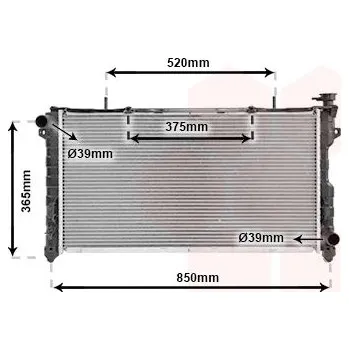 Chladič motoru Chladič, chlazení motoru VAN WEZEL 07002077