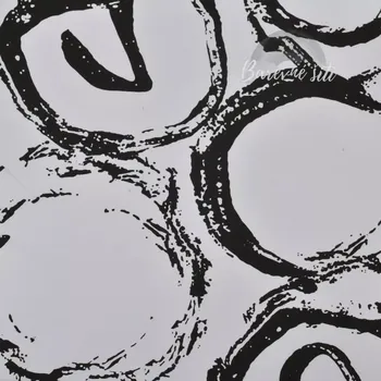 Teplákovina, Velké černé kruhy, Bílá Premium (E) (Premium teplákoviny se sítotiskem)