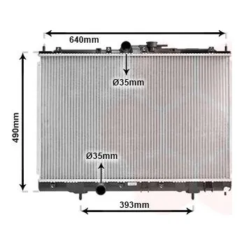 Chladič motoru Chladič, chlazení motoru VAN WEZEL 32002169