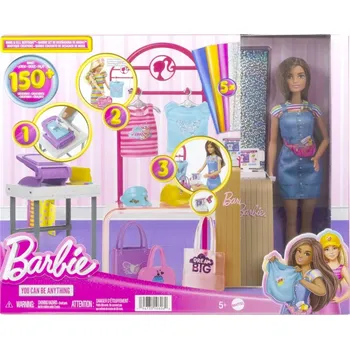 Panenka Barbie projektantka módy – Make & Sell Boutique herní set