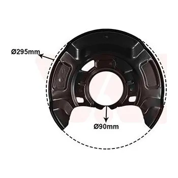 Brzdový kotouč Ochranný plech proti rozstřikování, brzdový kotouč VAN WEZEL 5436371