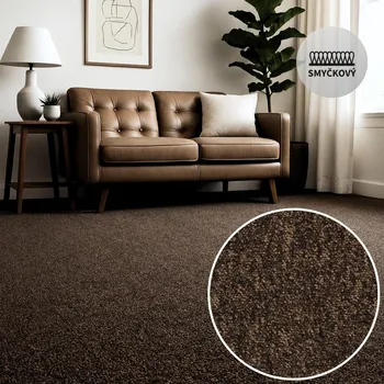 Koberec Koberec metráž LYON hnědá /AB 293 Označení šíře role: 4 m