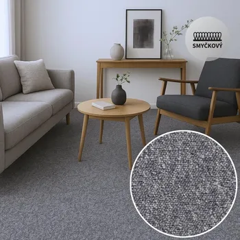 Koberec Koberec metráž LYON šedá /AB 272 Označení šíře role: 4 m
