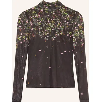 Dámské tričko Riani Dámské Tričko S Dlouhým Rukávem Ze Síťoviny, hnědá /...