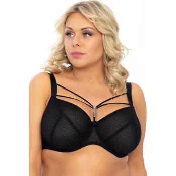 Podprsenka Nevyztužená podprsenka Biggi Kamelia Černá 100D