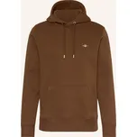 Gant Pánská Mikina S Kapucí, hnědá, M