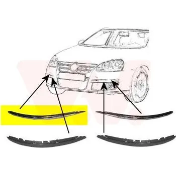 Lišta karosérie Ozdobná / ochranná lišta, nárazník VAN WEZEL 5886484