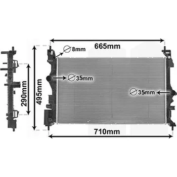 Chladič motoru Chladič, chlazení motoru VAN WEZEL 37012701