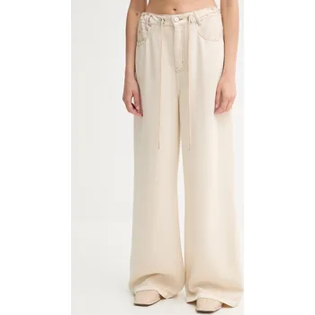 Kalhoty MUNTHE OBEY 252141525206 béžová 08X, vel. 38