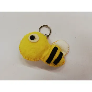 Přívěšek na klíče z plsti - včelka 8 x 5 cm