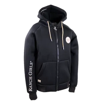 Dámský kabát RANCHGIRLS Dámská neoprenová bunda "STELLA" black Velikost: L