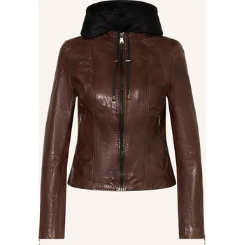 Dámský blejzr Ricano Dámská Kožená Bunda Dalia, tmavě hnědá, 40