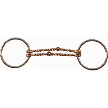 Udidlo pro koně Pool's Udidlo stihlové jednou lomené Double Twisted Copper Pool's, westernové, 12,5 cm
