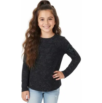 Dětská móda KUGO DÍVČÍ TRIČKO S DLOUHÝM RUKÁVEM WL0945 Velikost: 140, Barva: Černá
