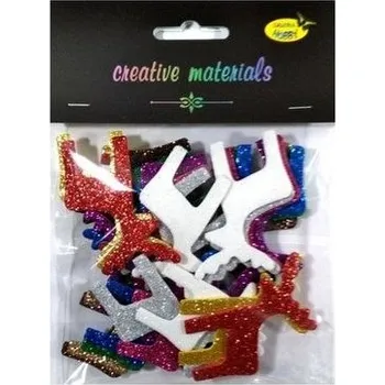 Set školních potřeb Renifery z pianki brokatowej kolorowe ok 30szt