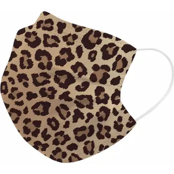 Karnevalová maska DARK Jednorázová rouška / maska / ústenka - LEOPARD