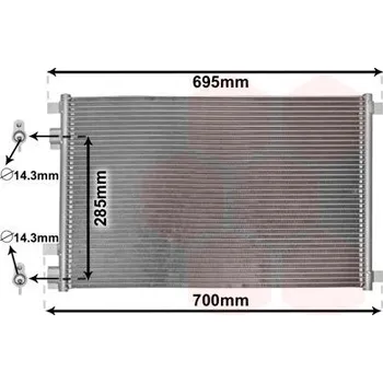 Výparník klimatizace Kondenzátor, klimatizace VAN WEZEL 43005305