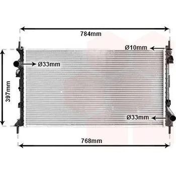 Chladič motoru Chladič, chlazení motoru VAN WEZEL 18002382