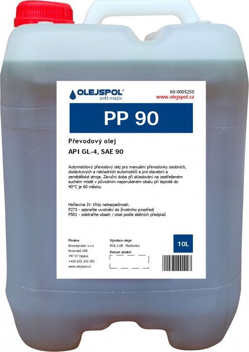 Převodový olej PP 90 – Objem: 10L