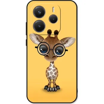 Pouzdro na mobilní telefon Kryt Xiaomi Redmi Note 14 Cute Giraffe (obal neboli pouzdro na Xiaomi Redmi Note 14)