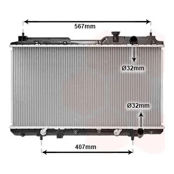 Chladič motoru Chladič, chlazení motoru VAN WEZEL 25002104