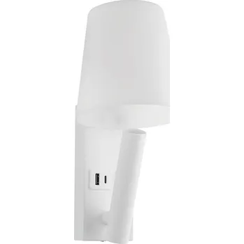Nástěnné svítidlo LED Nástěnná lampa s USB portem LED/2W/230V 3000K bílá
