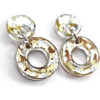 Náušnice SUPERSTAR Circle Cut hanging luxusní náušnice