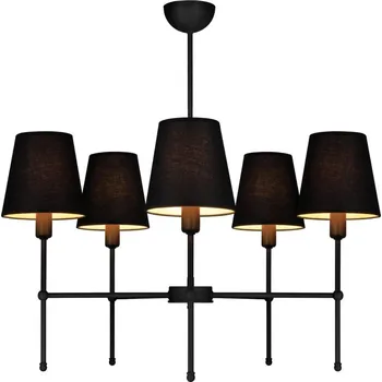 Lustr na tyči MADELA 5xE14/40W/230V černá