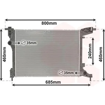 Chladič motoru Chladič, chlazení motoru VAN WEZEL 17012707