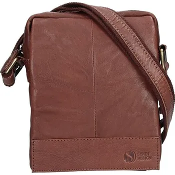 Pánská aktovka Pánská kožená taška přes rameno SendiDesign Eduardo - tmavě hnědá