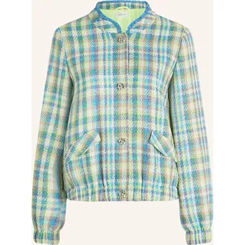 Dámský kabát Cartoon Bundy, zelená / neonově žlutá / modrá