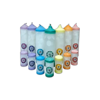 Svíčka Sada 7 čakrových MINI-MAXI svíček 1.–7. čakra válcové – SVITS...