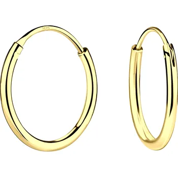 Náušnice Pozlacené náušnice kruhy Thin 12 mm Ag 925/1000