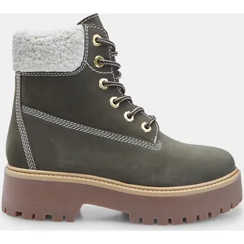 Dámská zimní obuv Baťa dámská outdoorová kotníková šněrovací bota z nubuku Baťa zelené, vel. 40